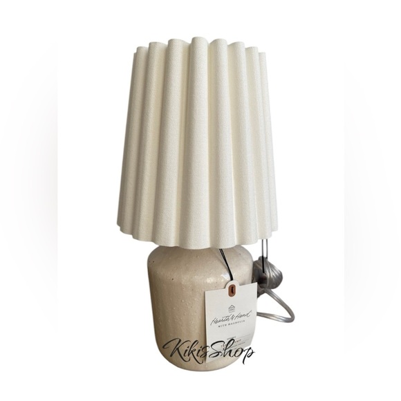 Hearth & Hand 13.5" Rustic Ceramic Mini
Kitchen Lamp Pleated Shade Cream - Picture 10 of 10